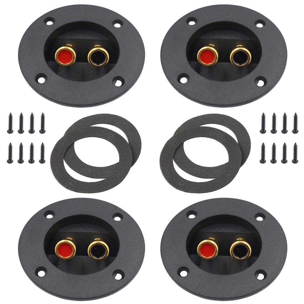 Square Pillar Speaker Cable Hole 48-75) Box Circle 2 Copper (install Wire Junction Acoustic Terminal Binding Post Support Amt