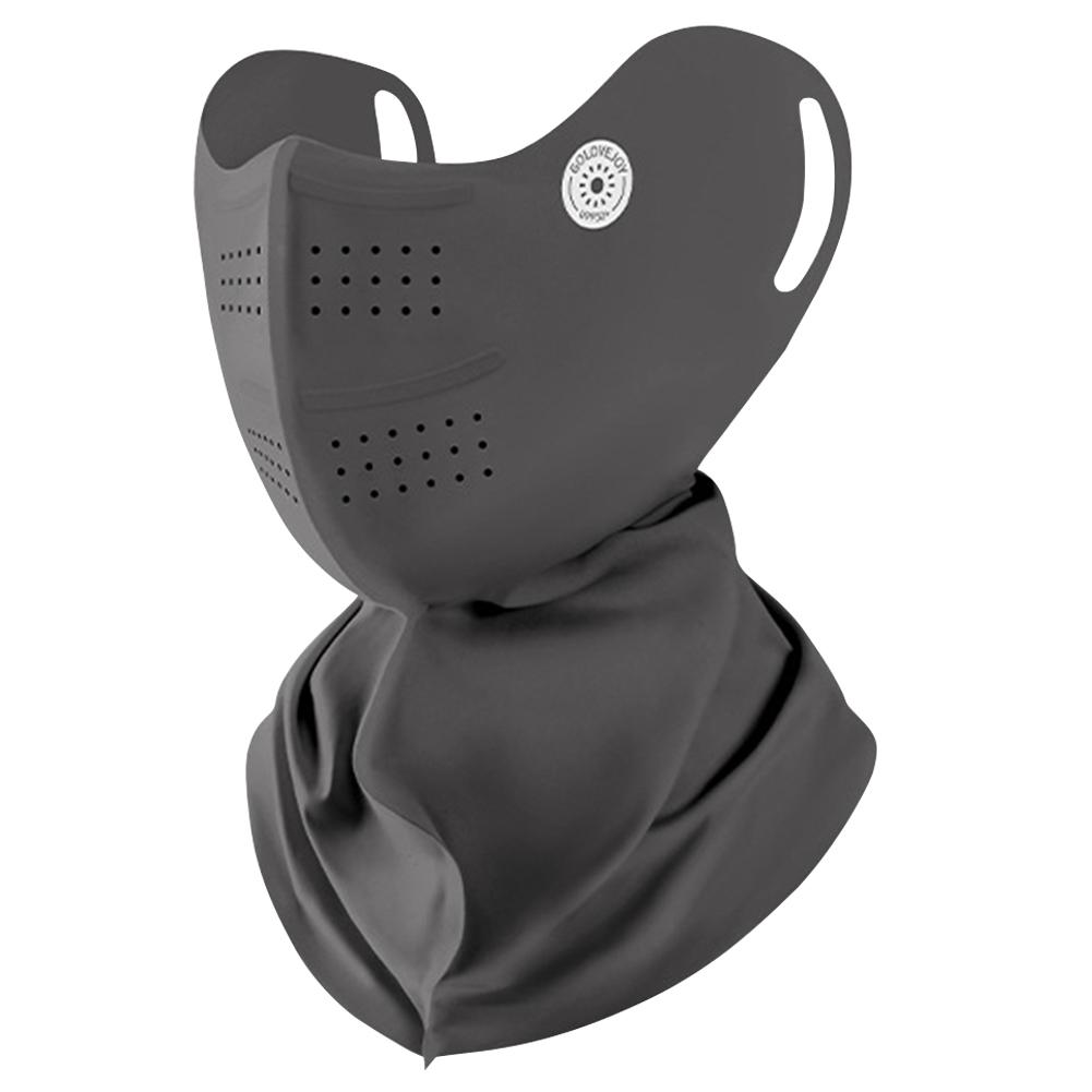 FE# Sunscreen Face Mask Cooling Face Cover with Ear Loops for Cycling (Black)