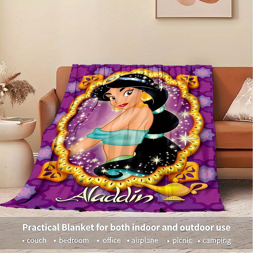 1pc Flannel Aladdin Princess Jasmine Magic Carpet Throw Blanket