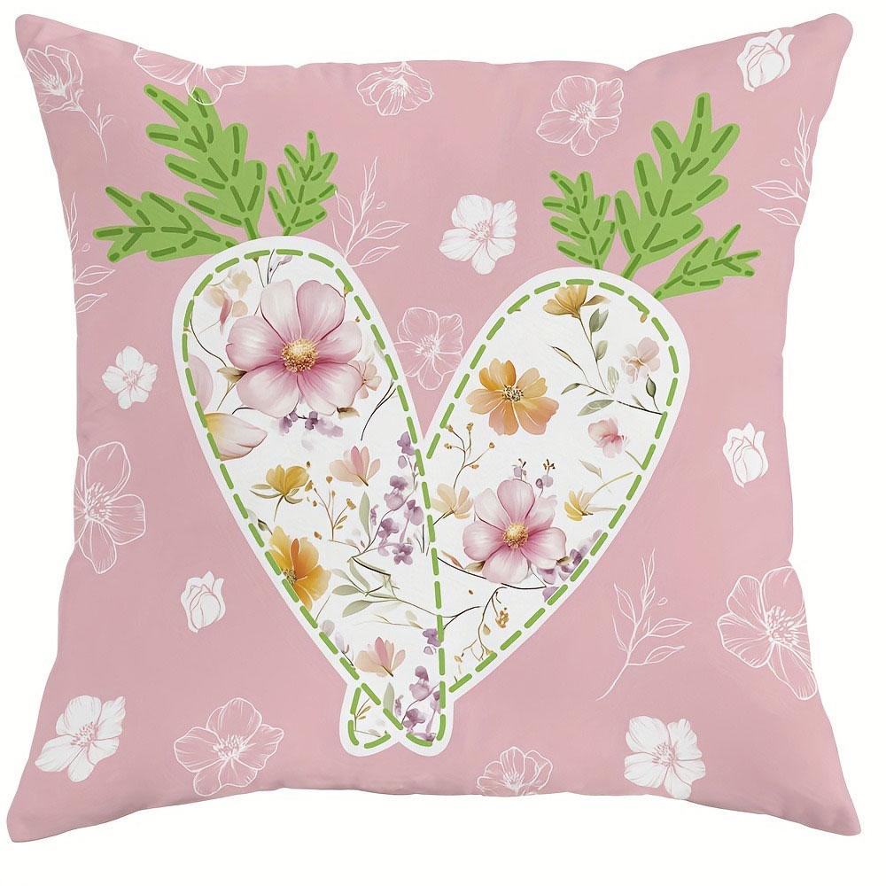 Spring Floral Style Print Nordic Home Decor Pillowcase Bedroom Living Room Sofa Decoration Polyester Cushion Cover With Zipper