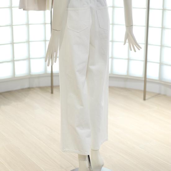 V252PSA946 Waistband Wide Denim Pants