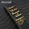 Atoztide Персонализированное колье с индивидуальным именем для женщин Нержавеющая сталь Кулон-чокер со звеньями в виде короны и сердца Подарок на день рождения