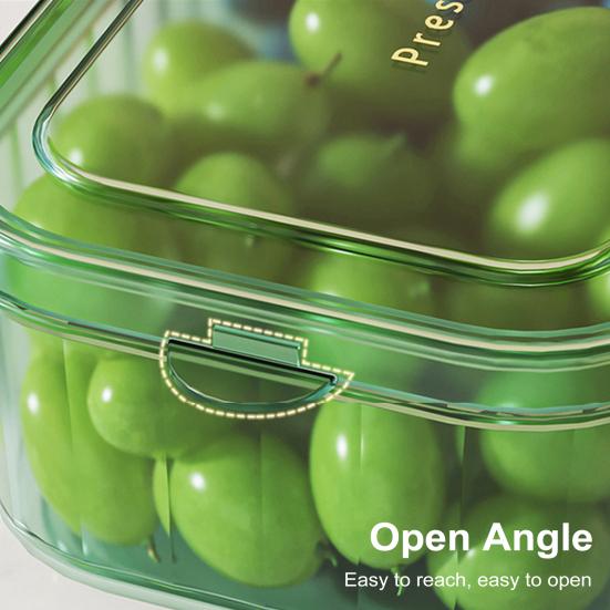 Контейнеры для хранения фруктов и овощей в холодильнике с регулируемым вентиляционным отверстием Съемная корзина Коробка для овощей и фруктов без бисфенола-А для хранения закусок