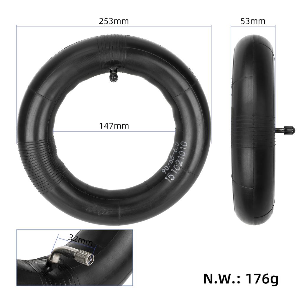 Ulip 100 65 6.5 Off Road Tire Electric Scooters Vacuum Tire with 90 65 6.5 Thickened Angle Valve Inner Tire Replacement