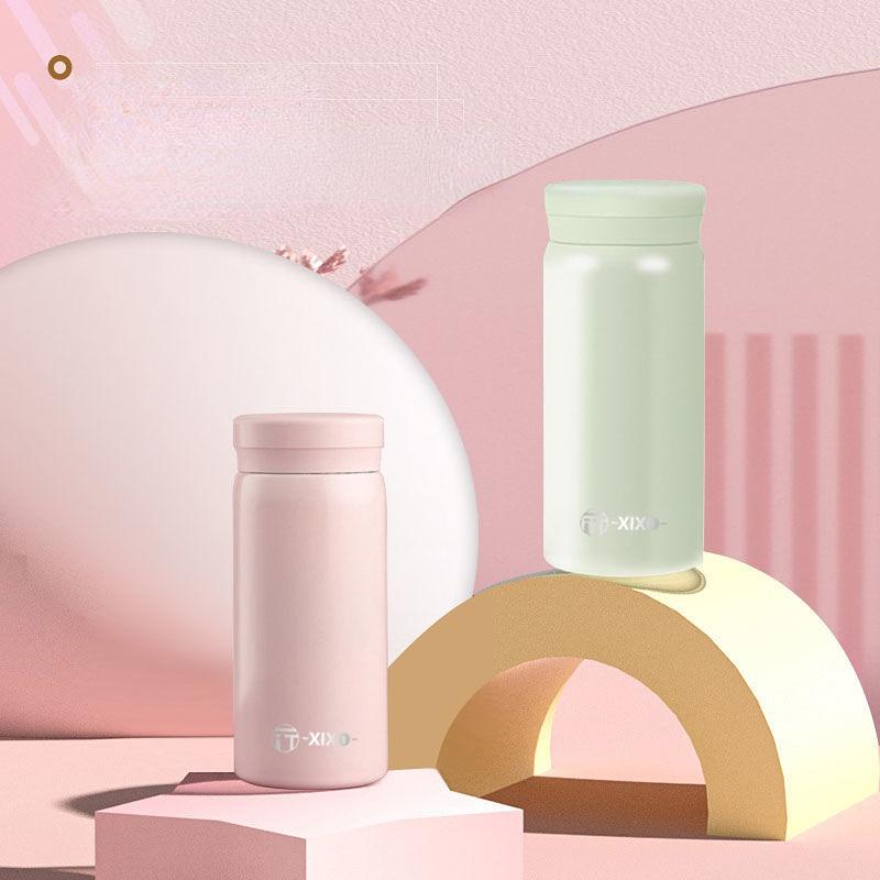 Портативная чашка для воды, маленькая термос-чашка 300 мл, термосы из нержавеющей стали, бутылка для воды, кружка для чая, офисный термос