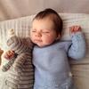 Кукла-реборн с закрытыми глазами Pascale Bebe с прошитыми волосами, 50 см, полное тело, силиконовая виниловая, реалистичная, для подарка детям
