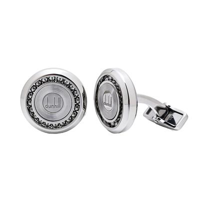 Запонки Dunhill с шарикоподшипниками и логотипом 24RUS8202040 Мужские Покрытие, Серебристый, [Б/У]