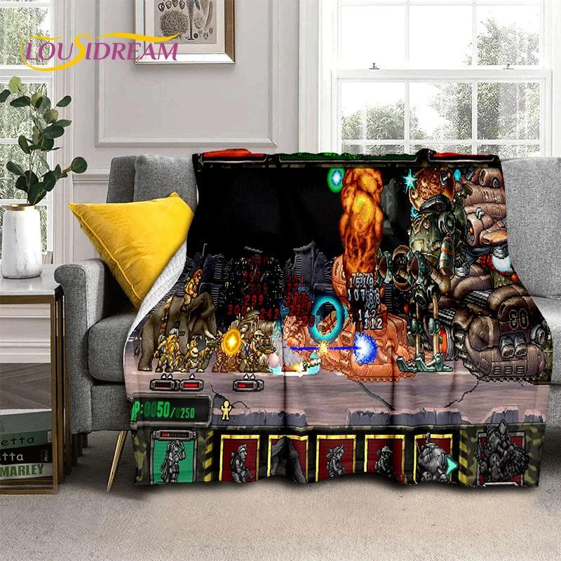 Metal Slug Classic Retro Game Cartoon Soft Flannel Blanket for Beds Bedroom Sofa Picnic,Throw Blanket for Cover Outdoor Leisure