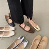 Fashion New Square Toe Ballet Shoes Fashion Low Heel Mary Jane Shoes Casaul Silver Shallow Buckle Soft Sole Shoes Zapatos De Mujer