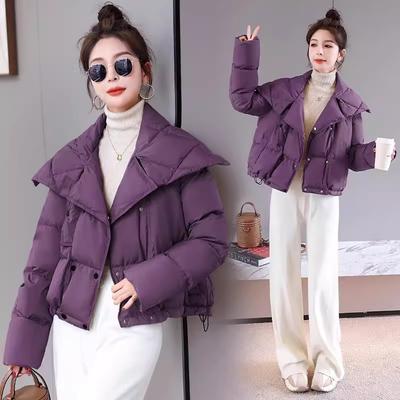 Высокороскошный женский пуховик с большим лацканом, короткий, зимний дизайн 2025 года, с графеном, теплый, на белом утином пуху, куртка-пуховик