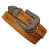 Ethnic Style Embossed Leather Belt Vegetable Tanned Head Layer Cowhide Men and Women Universal Belt Mongolian Style Personal Carving Trend