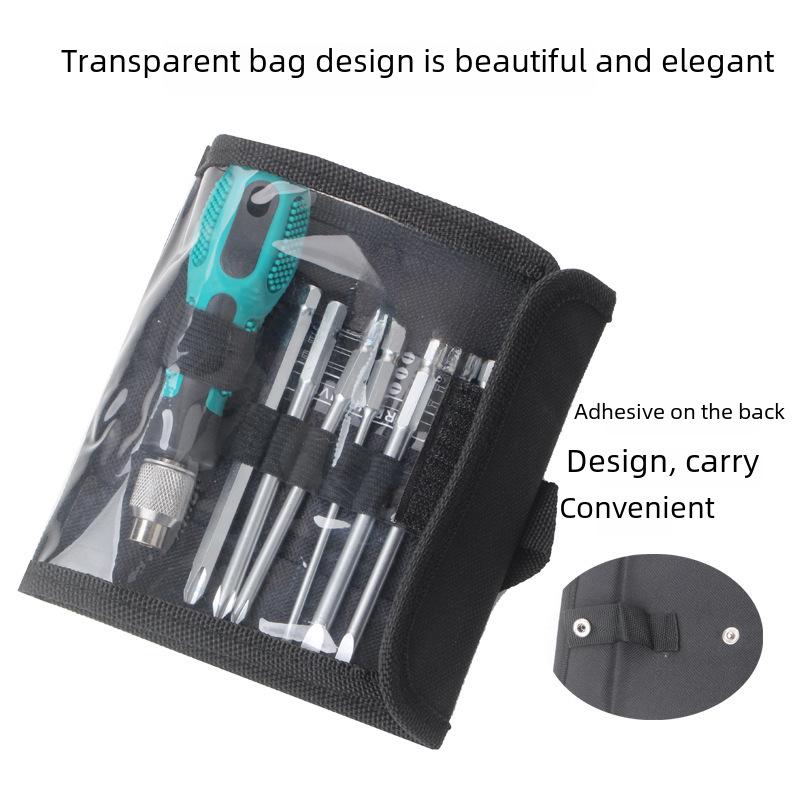 9-Piece Multifunctional Screwdriver Set with Flat and PH2 Cross Heads