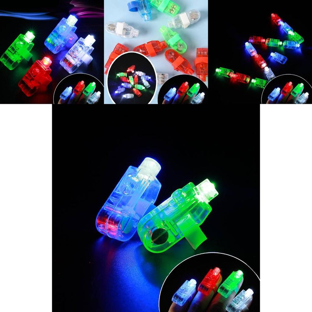 Bright Led Finger Lights Vibrant Laser Rings Perfect For Parties And Celebrations