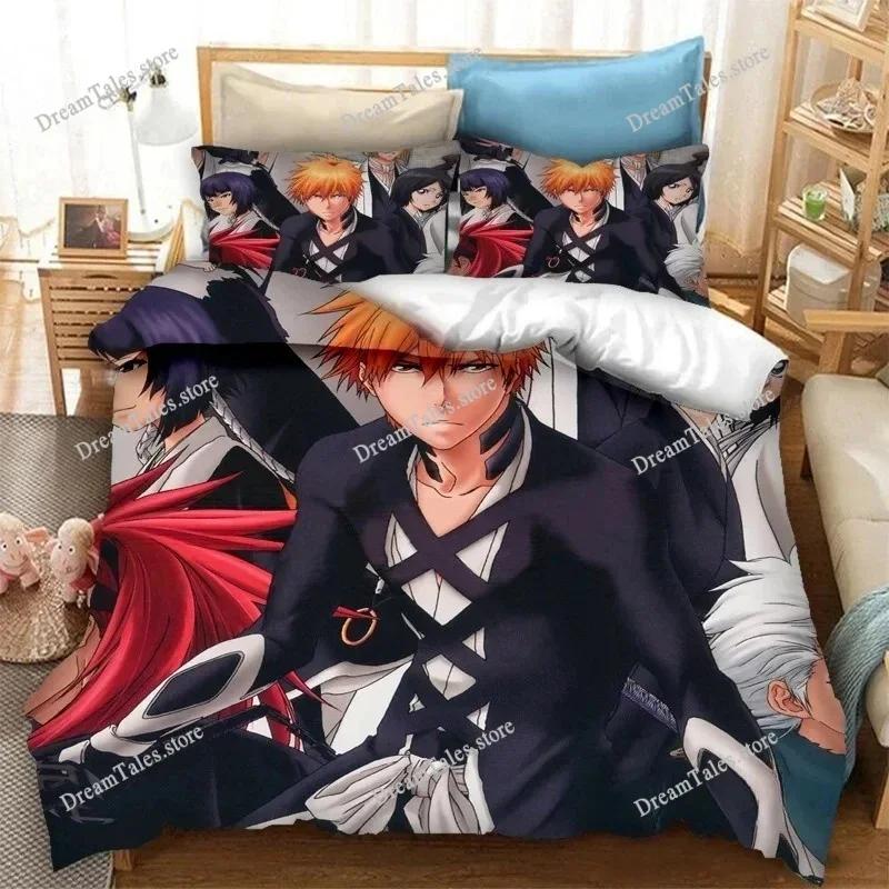 Bleach Тысячелетняя Кровавая Война Комплект Постельного Белья Мультяшный Аниме Комплект Для Взрослых Детей Спальня Пододеяльник Комплекты 3D Печать Аниме Роскошный Подарок741