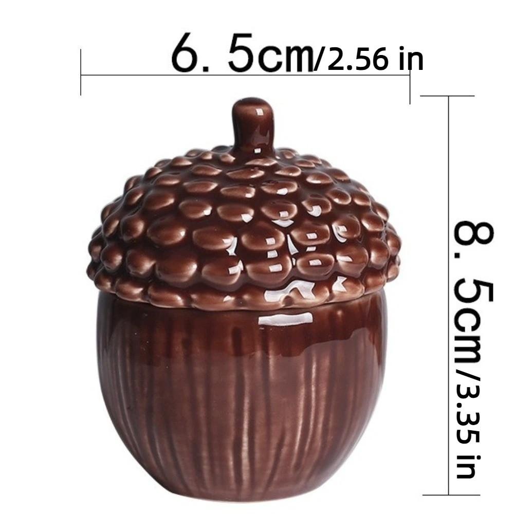 with Lid Ceramics Storage Jar Multi-functional Candlestick Decorative Pinecone Candle Cup  Gift