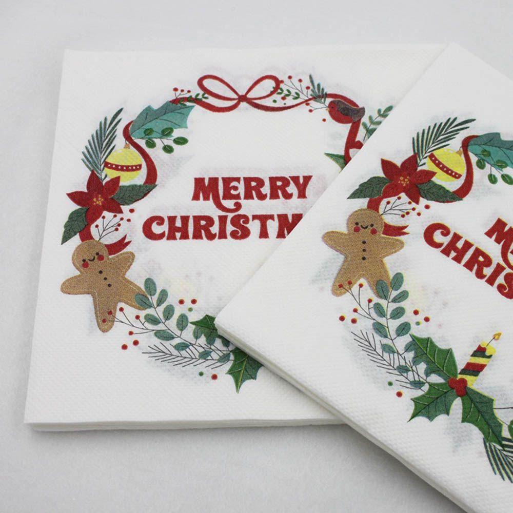 Snowflake Party X-mas Paper Napkins Napkins For Decoupage Christmas Napkin Lunch Paper