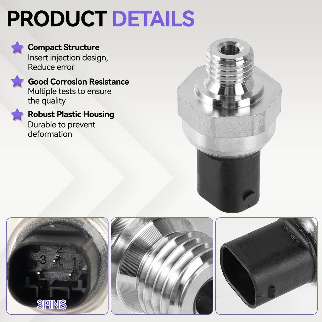 A0091535028 3PINS Car Engine Exhaust Back Pressure Sensor For Mercedes Benz A C G E M R S Class 0091535028 OM642 3.0 0091535028