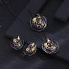Оригинальные дизайнерские высококачественные серьги с драгоценными камнями, натуральный дизайн, серебряные серьги s925 с натуральной розой и гранатом