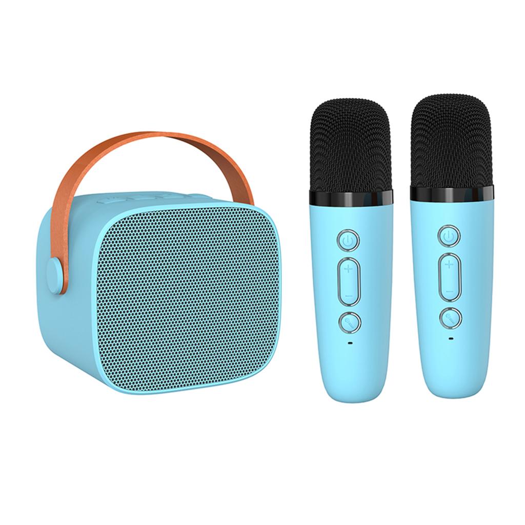 Мини-караоке-динамик BT для караоке с беспроводными микрофонами для домашней вечеринки для взрослых и детей