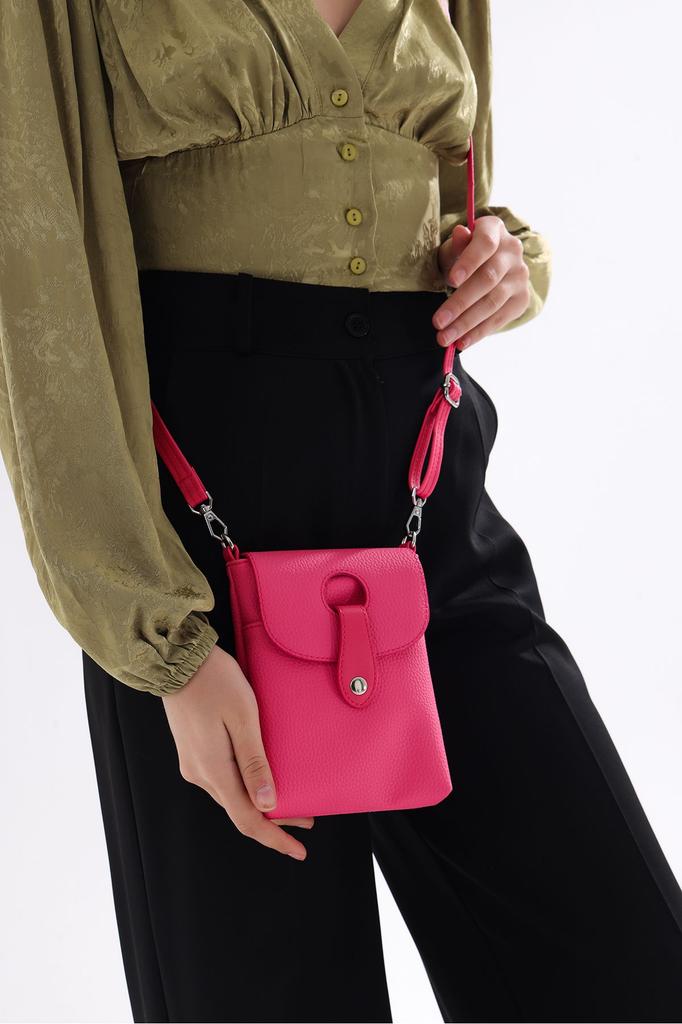 Women's Stylish and Useful Shoulder Bag Orange Rolax Faux Leather Crossbody Phone Bag