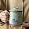Расписанная вручную керамическая чашка для чая, чашка для разделения чая, персональная специальная чашка для офиса, высококачественная подарочная чашка для чая