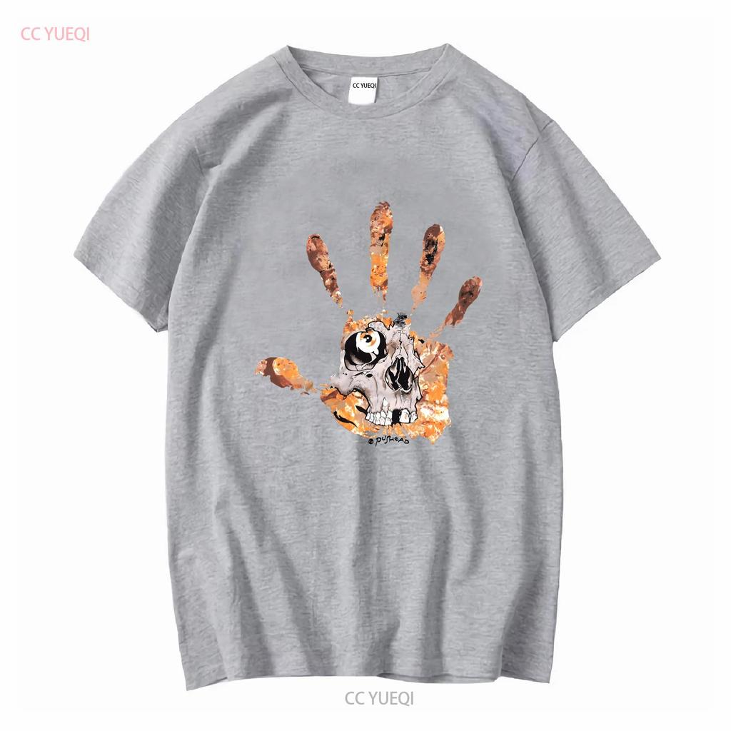 Винтажная футболка Y2K с отпечатком руки черепа Pushead S Скейт Панк Misfits Zorlac Металл винтажная Вареная Мягкая мужская Повседневная уличная одежда