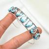 Браслет-манжета Swiss Blue Topaz, браслет из настоящего драгоценного камня, браслет-манжета из стерлингового серебра 925 пробы, ювелирные изделия ручной работы, регулируемый браслет для подарка, женские ювелирные изделия