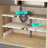 Sink Organizer Expandable Heavy Duty Metal Shelf Strong Load-bearing Single/Double Layer Retractable Bathroom Storage Rack