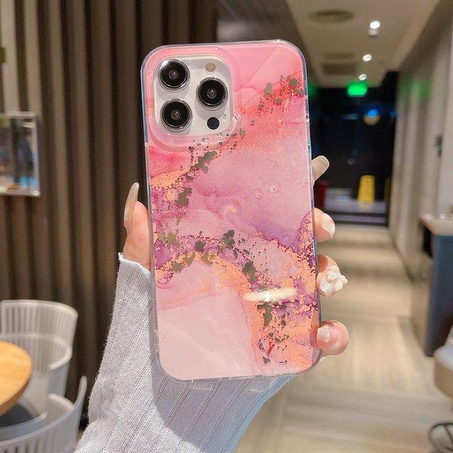 Чехол для телефона с цветной глазурью и зернистым рисунком для Iphone 14 12 11 13 Pro Max, противоударная задняя крышка