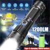 High Power Led Flashlight USB Rechargeable Torch 5 Lighting Modes XHP50 Zoomable Flashlight Home Outdoor Camping Hiking  Lantern