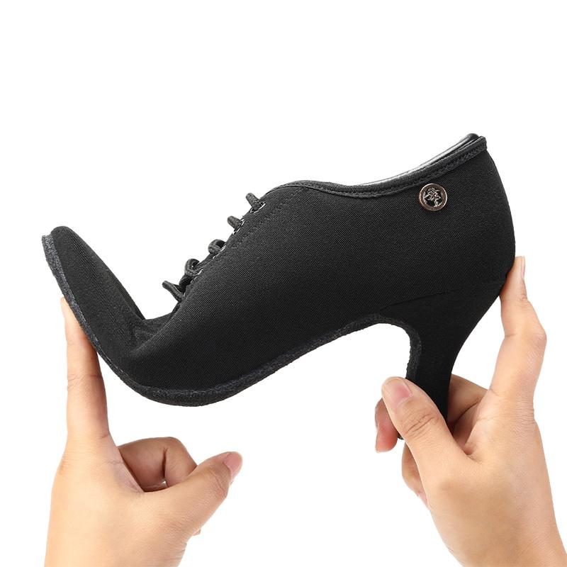 Женская стандартная обувь для бальных танцев, ткань Оксфорд, подошва для тренировок, современная танцевальная обувь для танцев