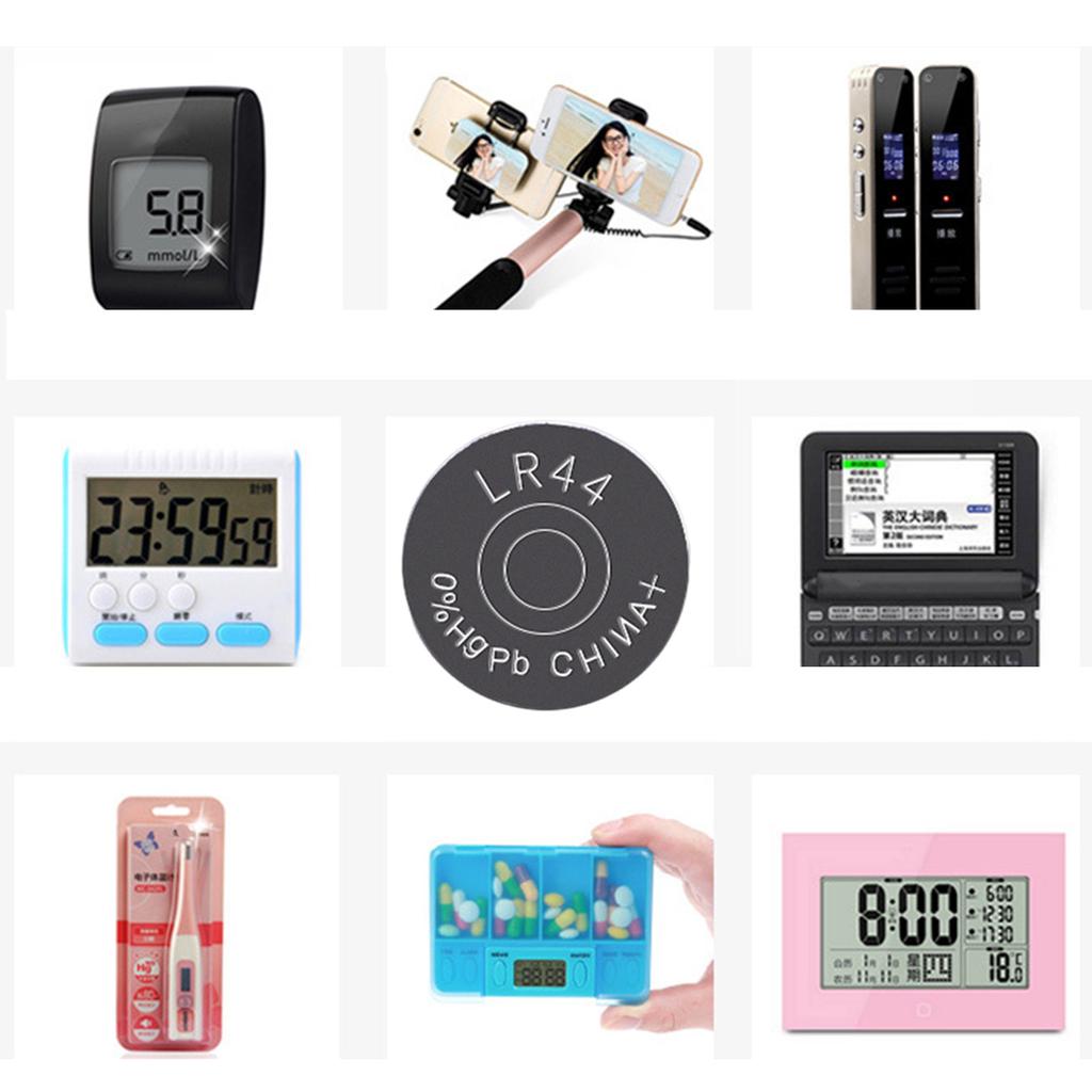 10Pcs LR44 AG13 357 357A A76 GPA76 Battery 1.5V Button Coin Cell Batteries for Calculators LED Light Toy Watches