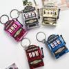 Mini Lucky Jackpot Keyrings Funny Fruit Slot Machine Keychain Slot Machine Key Chains Funny Toys