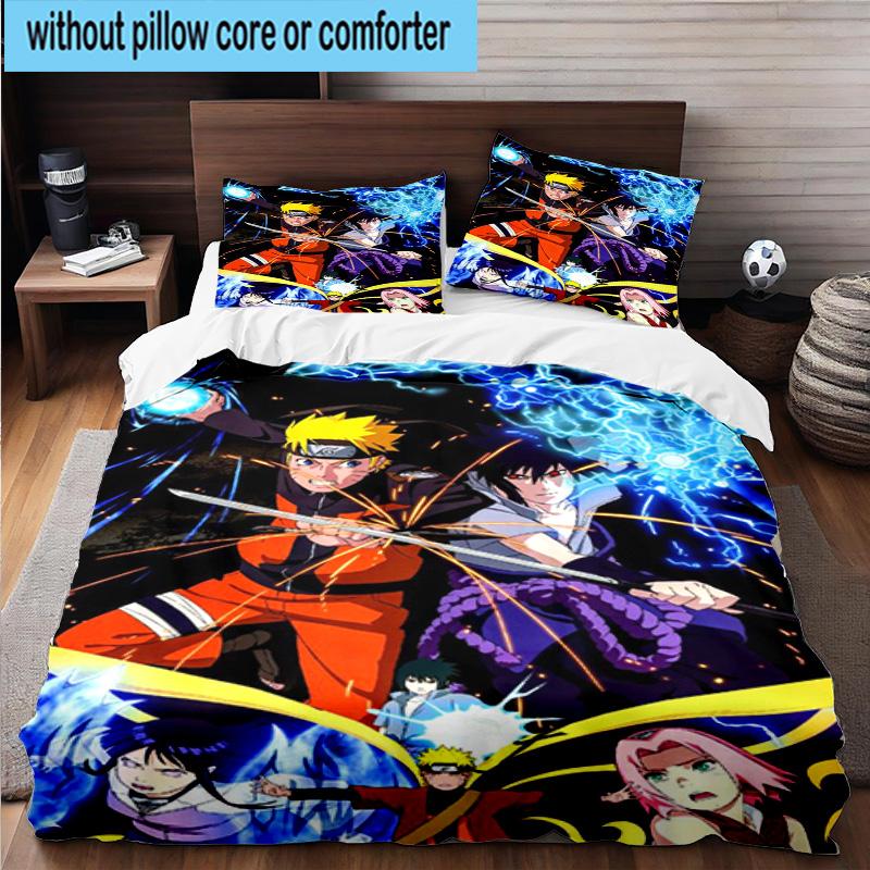 3PCS Ninja And Friends Collage 3pcs Bedding,Including 3PCS Duvet Cover And 2pcs Pillowcases Perfect for Christmas,Ideal for Bedroom, Dormitory