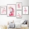 Розовые декоративные листы Картина Настенное искусство Постер Детские холсты Картины для детской Декоративные принты Настенные постеры Без рамы