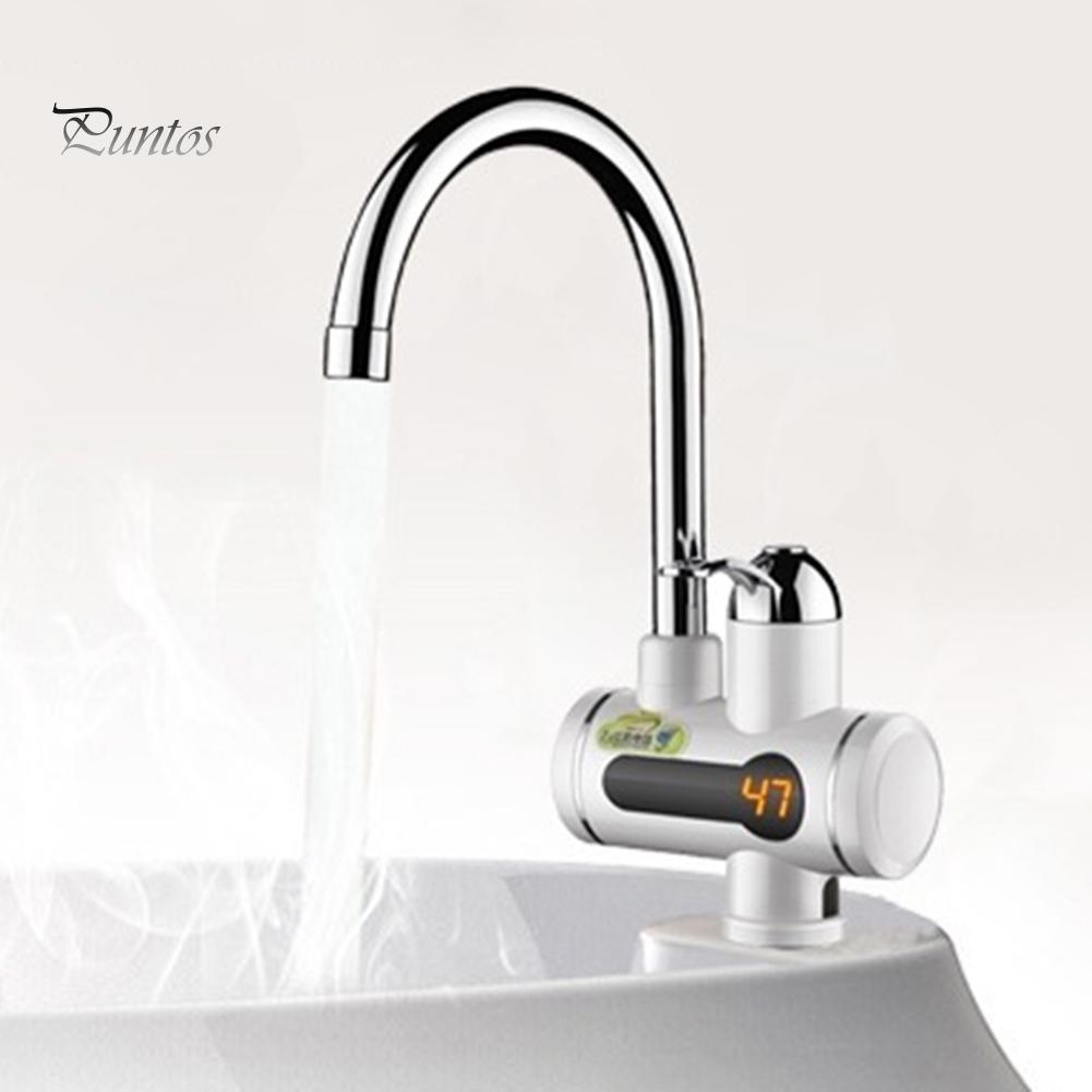 220V 3000W Кухонный цифровой безрезервуарный кран с мгновенным нагревателем Горячая/холодная вода