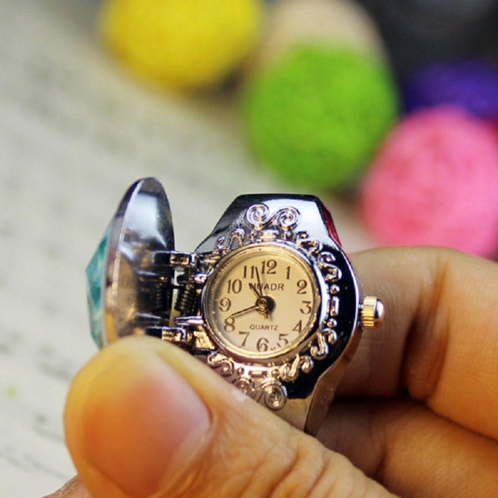 Alloy Ring Watch Quartz Elastic Rings Fashion Digital Couple Watch Ring Men