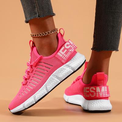 Модная женская обувь Платформа Сетка Беговые Легкие Теннисные Тренировочные Высококачественные Кроссовки На шнуровке Дышащие Повседневные Обувь для ходьбы