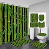 High-Definition Polyester Shower Curtain Set: Waterproof, Punch-Free, Mangosteen Design for Bathroom Partition