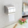 Toilet Paper Clean And Dry Roll Door Closed Holder Stainless Steel Is Waterproof And Rust Resistant Silvery Paper Towels Shelf