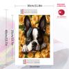 Boston Terrier and roses Pattern  3pcs 100% Round Full Drill 5D DIY Diamond Painting Embroidery Cross Stitch Rhinestone Décor