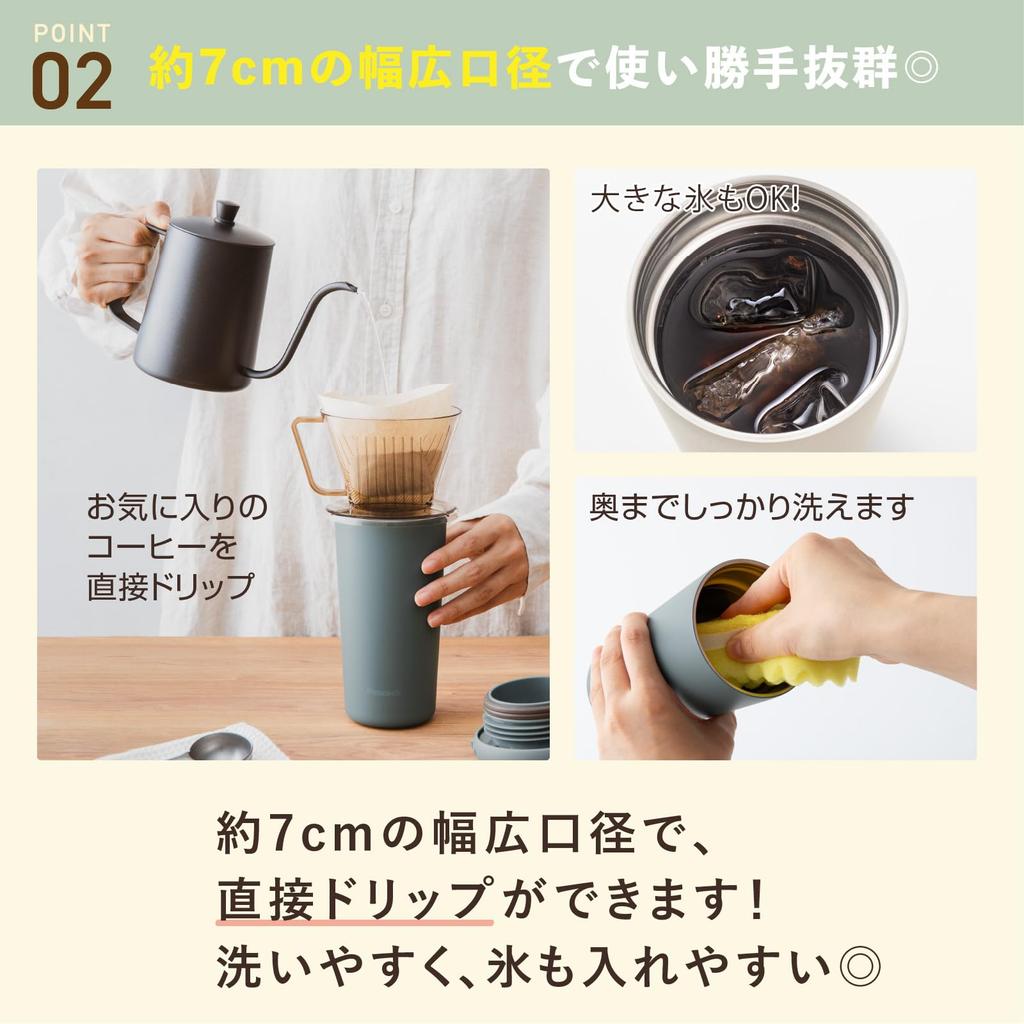 Бутылка для воды Peacock 400 мл с вакуумной изоляцией, термоизоляционный стакан One Touch с широким горлом, антибактериальная кружка, бутылка-термос, белая с The-peacock 0,4 л