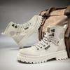 Мужские парусиновые кроссовки с высоким верхом Осенне-зимние кроссовки на платформе Удобные уличные ботильоны Мужские кроссовки Zapatos Hombres