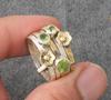 Peridot Ring, Solid 925 Sterling Silver Ring, Gemstone Ring, Spinner Ring, Floral Ring, Spinner Band, Meditation Ring