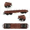 1 единица Evemodel Trains - Окрашенный коричневый вагон-платформа 40 футов масштаба HO с металлическими колесами C8764