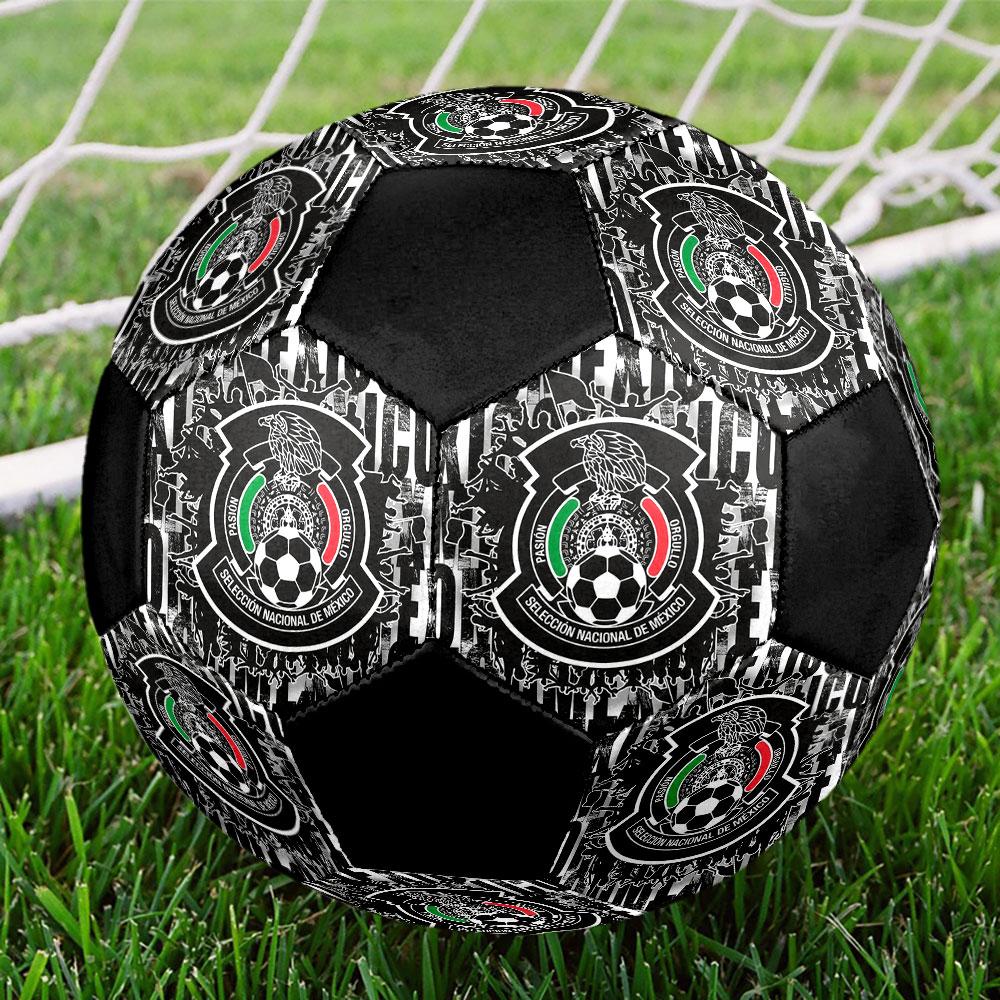 Mexico national football Size 5 Soccer Ball, Machine-Stitched PVC, Durable & High Bounce, All Ages Fit, fan merchandise, matches & outdoor use.
