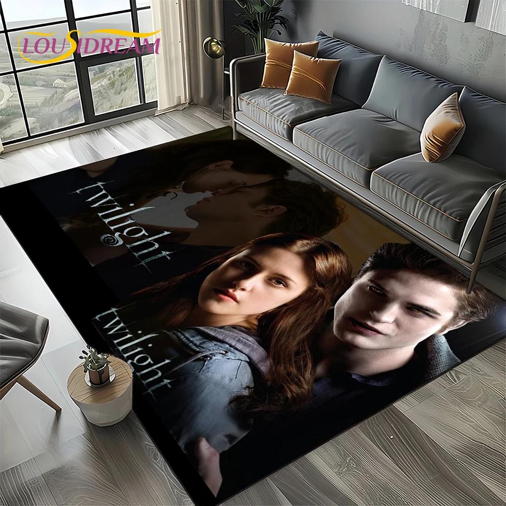 Twilight Saga Series Edward Bella Movie Carpet Rug for Living Room Bedroom Home Sofa Decoration,Kids Area Rug Non-slip Floor Mat