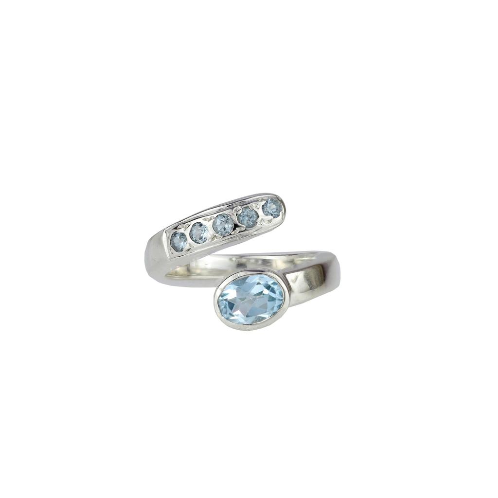 Amethyst Sterling Silver Ring: Faceted Gemstone, Open Design