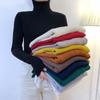 Women Pullover Turtleneck Sweater Autumn Thin Simple Basic Long Sleeve Jumper Solid Top Shirt Female Knitted Sweater