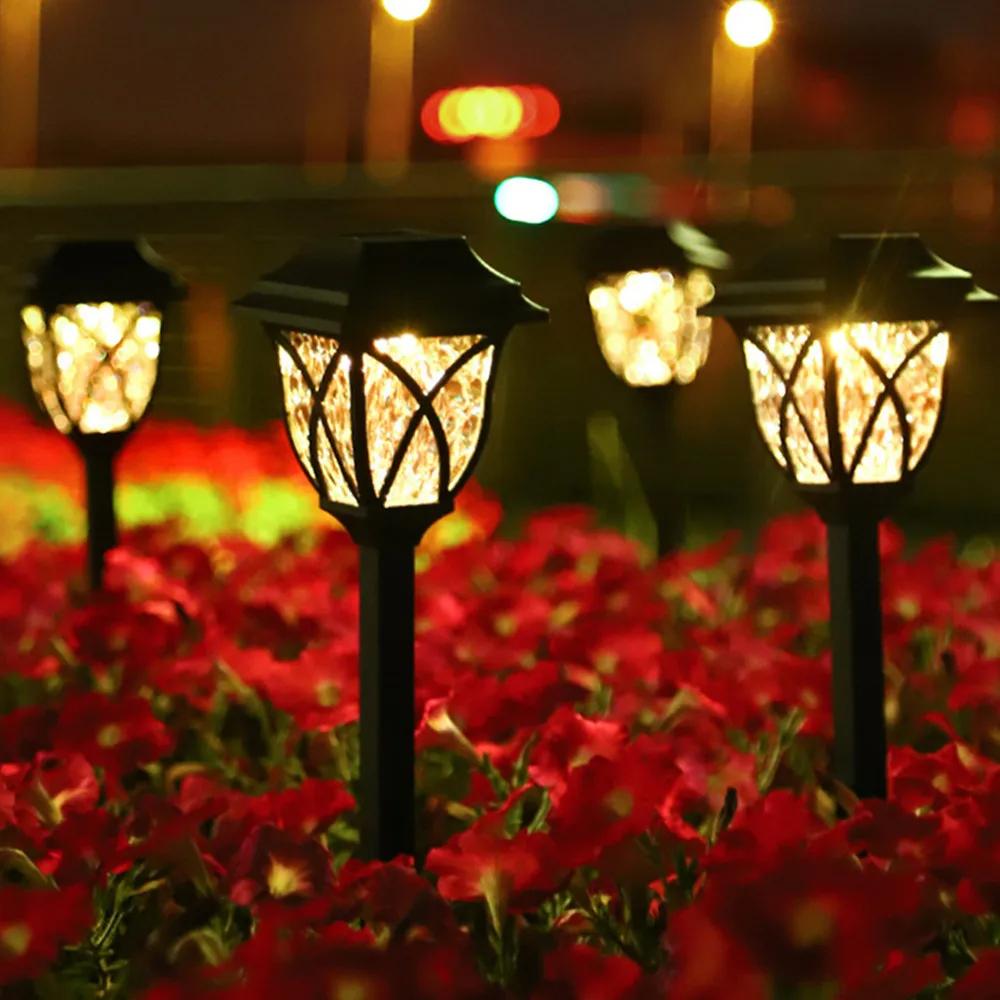 2 шт. солнечные дорожки для двора, уличные IP65, водонепроницаемые солнечные светодиодные лампы, украшения для сада, дорожки, подъездная дорога, патио, двор, лужайка